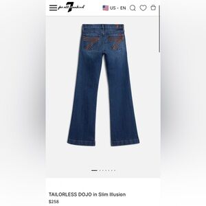 7 For All Mankind Flare Jeans in Dark Blue